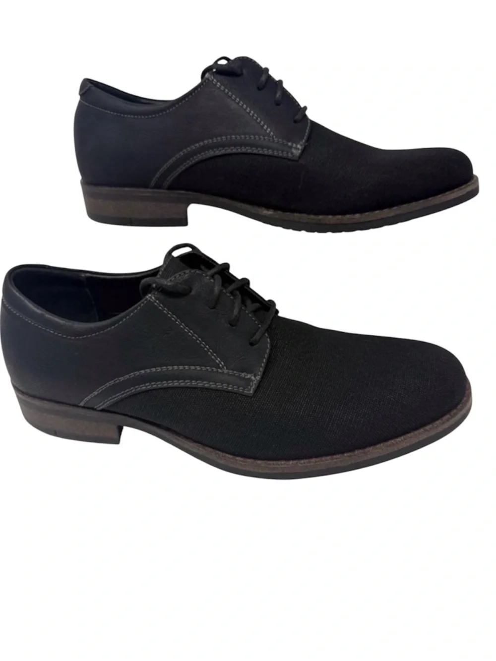 Perry Ellis Black Lace-Up Dress Shoes - Sleek Oxford Style Size 8